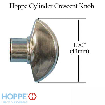 Hoppe Crescent Knob, New Style for Non-Logo Cylinder - Choose Color